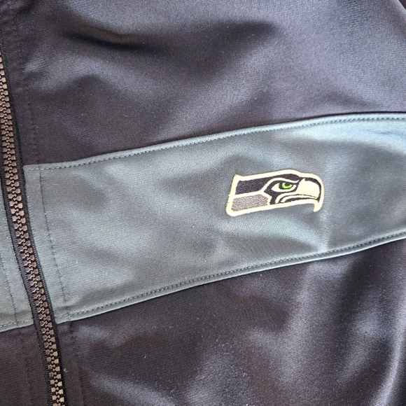 NFL Mens Seattle Seahawks Full Zip Crew Neck Sideline Coach Jacket - Size 2XL - Picture 5 of 10
